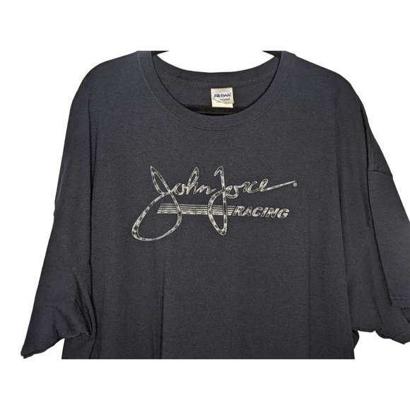 GILDAN Ultra Cotton John Force Racing Black silver short sleeve‎ T-Shirt 3XL - Picture 3 of 6